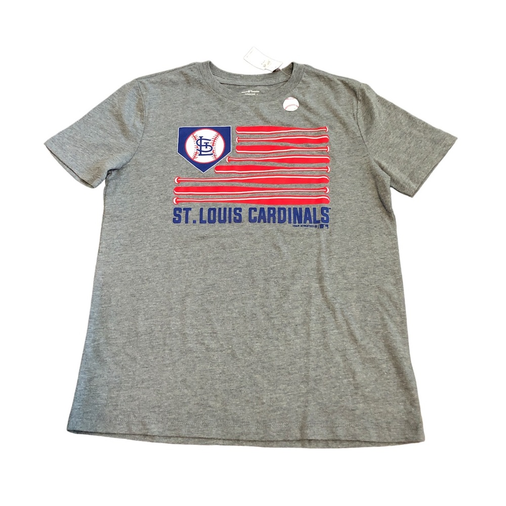 Genuine Merchandise Boy’s Gray St. Louis Cardinals MLB T-Shirt Large NWT